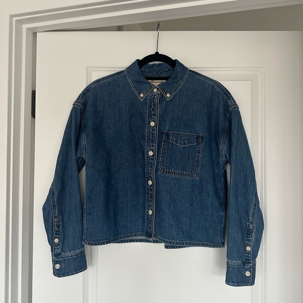 Blue Denim Button-Up Shirt